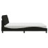 Cama con colchón de tela negro 180x200