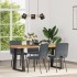 Sillas de comedor 4 unidades terciopelo gris