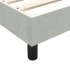 Cama box spring con colchón terciopelo gris claro 90x220