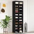 Zapatero de madera contrachapada roble negro 54x34x183