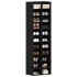 Zapatero de madera contrachapada roble negro 54x34x183