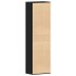 Zapatero de madera contrachapada roble negro 54x34x183