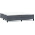 Cama box spring sin colchón gris oscuro terciopelo 200x210