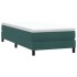 Cama box spring con colchón terciopelo verde oscuro 80x220