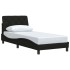 Estructura de cama sin colchón tela negro 80x200