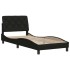 Estructura de cama sin colchón tela negro 80x200