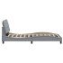 Estructura de cama sin colchón tela gris claro 90x200