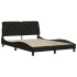 Estructura de cama sin colchón tela negro 120x200