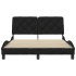 Estructura de cama sin colchón tela negro 120x200