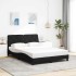 Cama sin colchón tela negro 140x190