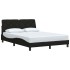 Cama sin colchón tela negro 140x190