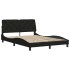 Cama sin colchón tela negro 140x190