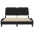 Cama sin colchón tela negro 140x190