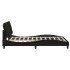 Cama sin colchón tela negro 140x190