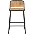 Taburetes de barra 2 uds 46x35,5x70 cm madera maciza de