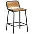 Taburetes de barra 2 uds 46x35,5x70 cm madera maciza de