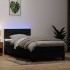 Cama box spring con colchón cuero sintético negro 80x220