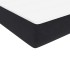 Cama box spring con colchón cuero sintético negro 80x220