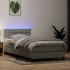 Cama box spring con colchón terciopelo gris claro 80x220