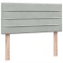 Cama box spring con colchón terciopelo gris claro 80x220