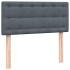 Cama box spring con colchón terciopelo gris oscuro 90x220