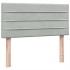 Cama box spring con colchón terciopelo gris claro 90x220
