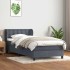 Cama box spring con colchón terciopelo gris oscuro 90x210