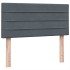 Cama box spring con colchón terciopelo gris oscuro 80x210