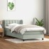Cama box spring con colchón terciopelo gris claro 80x220
