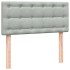 Cama box spring con colchón terciopelo gris claro 80x220