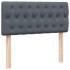 Cama box spring con colchón terciopelo gris oscuro 90x210