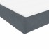 Cama box spring con colchón terciopelo gris oscuro 90x210