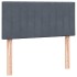 Cama box spring con colchón terciopelo gris oscuro 80x220