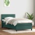 Cama box spring con colchón terciopelo verde oscuro 90x210