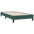Cama box spring con colchón terciopelo verde oscuro 90x210