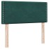 Cama box spring con colchón terciopelo verde oscuro 90x210