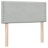 Cama box spring con colchón terciopelo gris claro 80x220