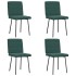 Sillas de comedor 4 unidades terciopelo verde