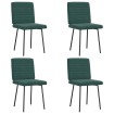 Sillas de comedor 4 unidades terciopelo verde oscuro