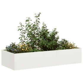 Jardinera acero blanco 200x80x40
