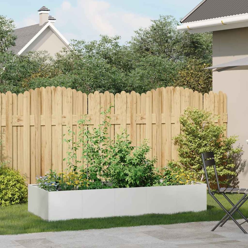 Jardinera acero blanco 200x80x40