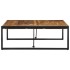Mesa de centro de madera maciza de mango rugosa 100x100x35
