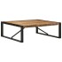 Mesa de centro de madera maciza de mango rugosa 100x100x35