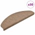 Alfombrilla autoadhesiva escalera 30 uds crema 65x21x4