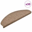 Alfombrilla autoadhesiva escalera 30 uds crema 65x21x4 cm