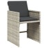 Sillones de jardín con cojines 4 uds ratán sintético gris
