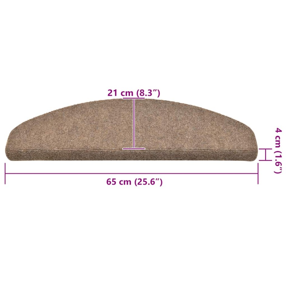 Alfombrilla autoadhesiva escalera 30 uds crema 65x21x4