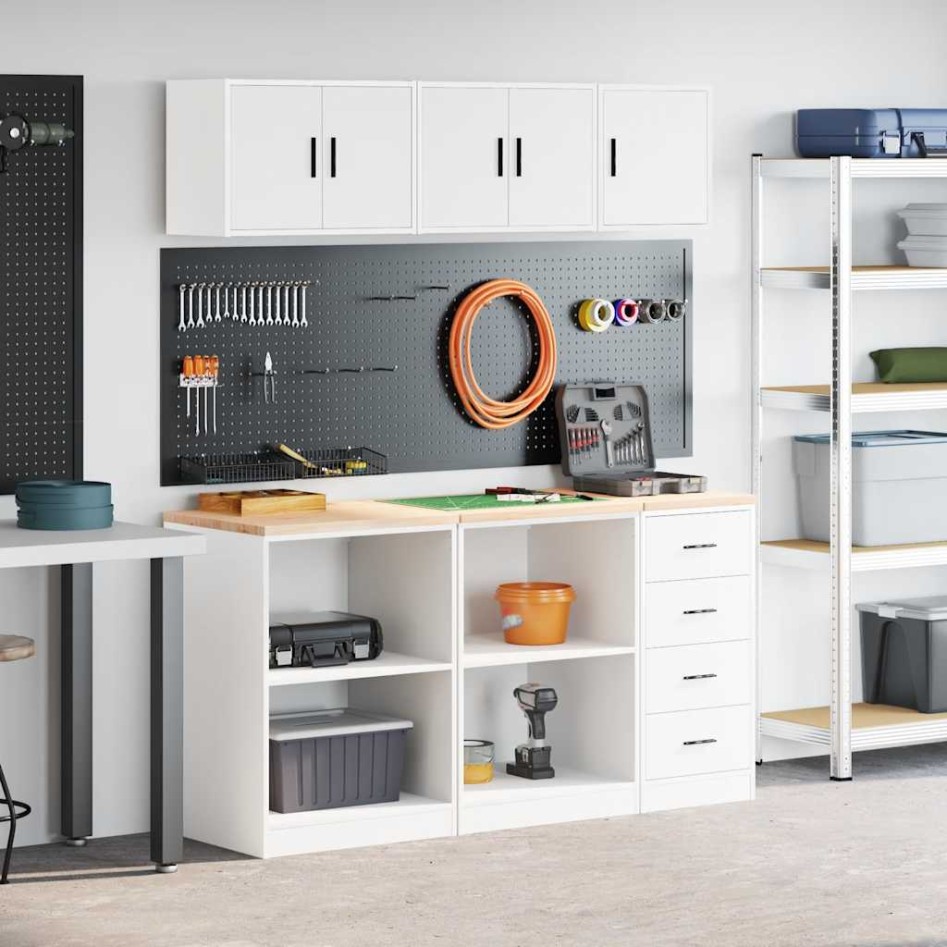 Armarios 6 uds para garaje madera de ingeniería