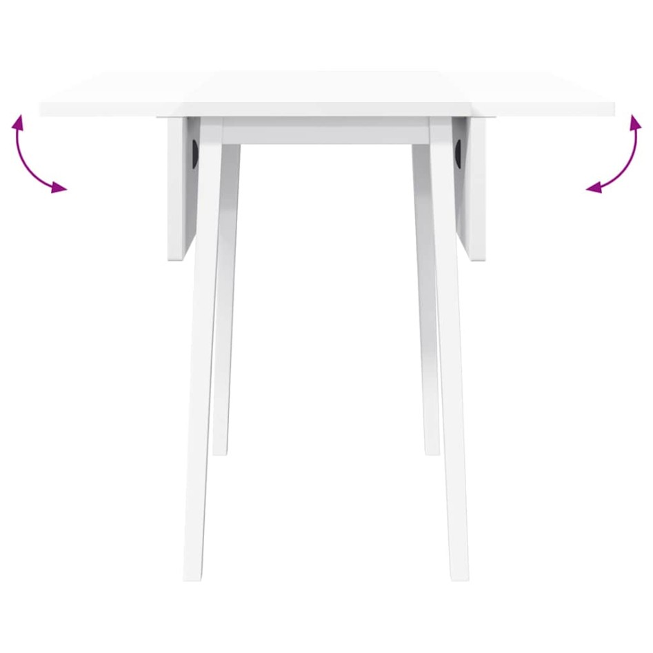 Mesa de comedor de madera maciza de caucho