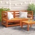 Sofás esquineros de jardín 2 uds madera pino marrón 70x70x67